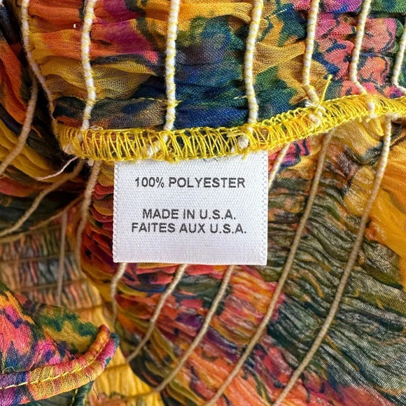 NWT MISA Los Angeles Cara Floral-Print Ruffle Smocked Top in Grand Canary Yellow - Picture 9 of 14